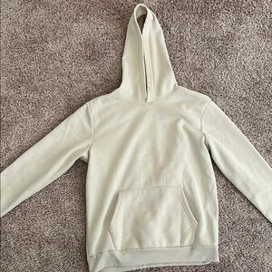 Cream Hoodie with Front Pocket